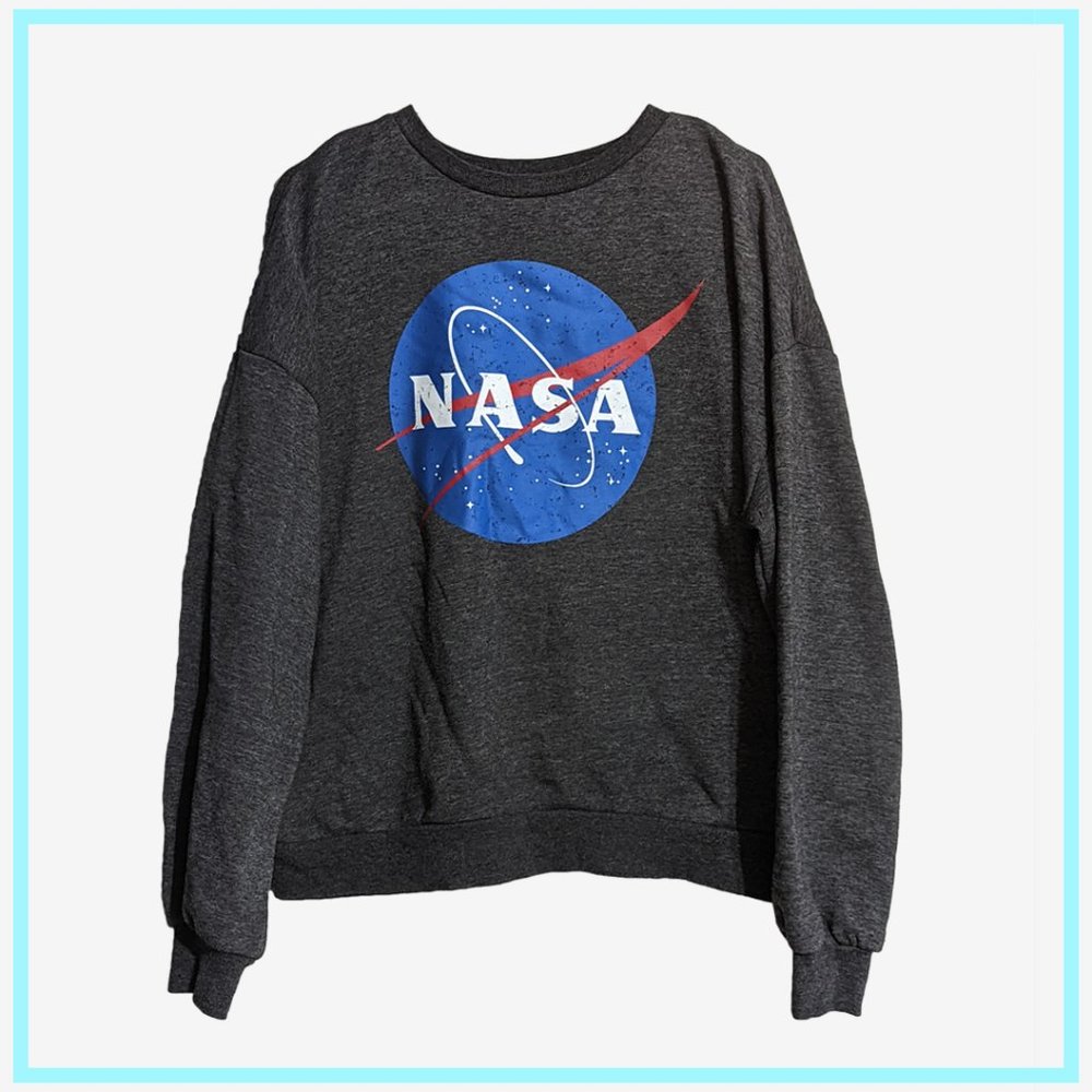 Gray NASA Crewneck Sweatshirt Large